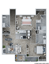 E Floor Plan with 1125 square feet E Floor Plan with 1125 square feet at Mansions at Delmar, New York
